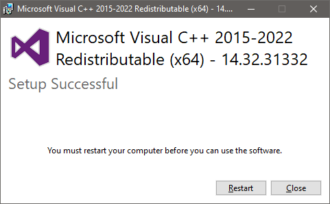 Microsoft Visual C++ 2015-2022 Redistributable