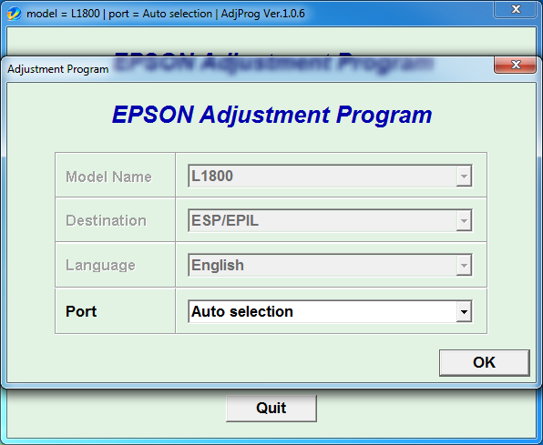 Epson L1800 Resetter