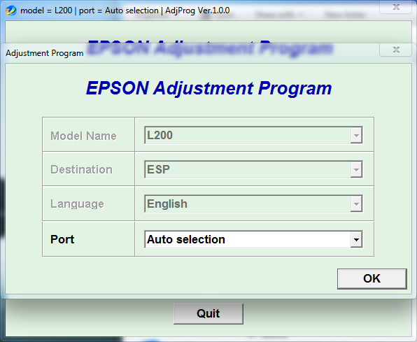Epson L200 Resetter