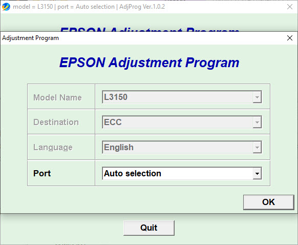 Epson L3150 Resetter