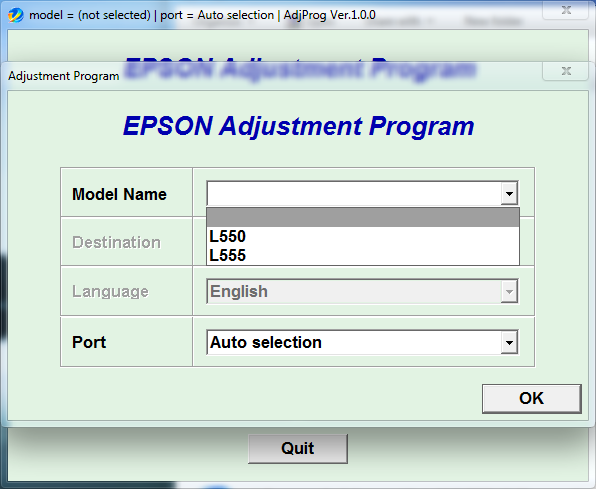 Epson L550 Resetter