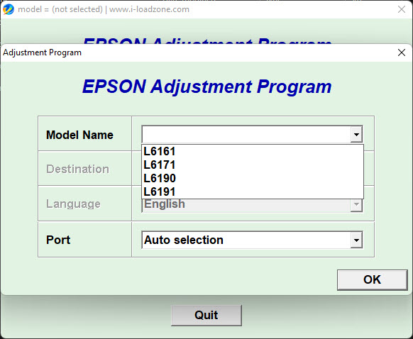 Epson L6190 Resetter