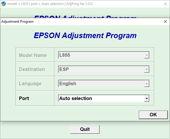 Epson L655 Resetter