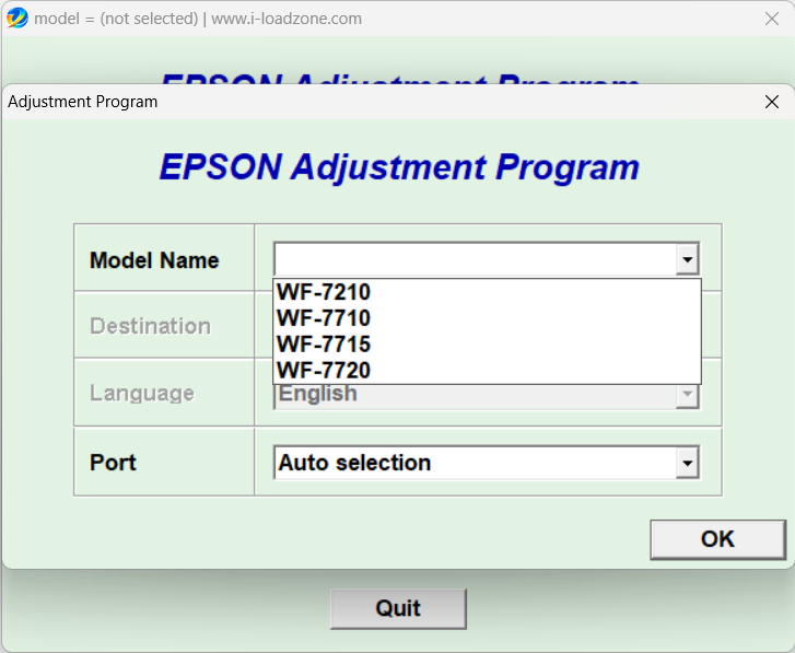 Epson WF-7710 Resetter