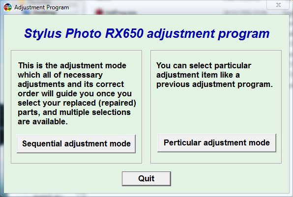 Epson RX650 Resetter 