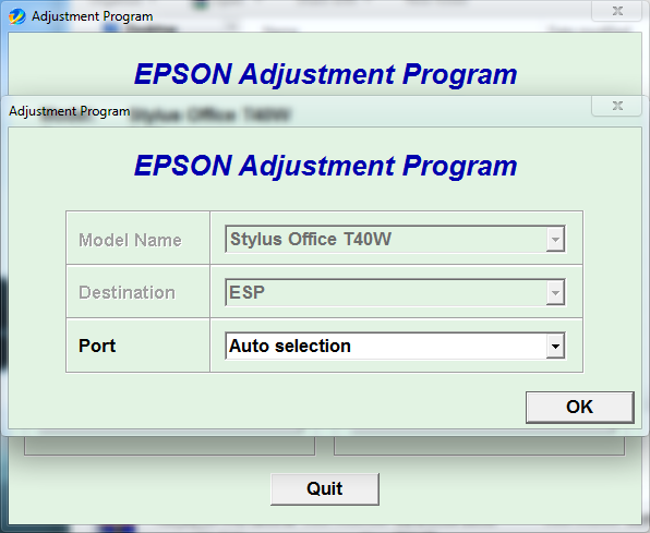 Epson T40W Resetter