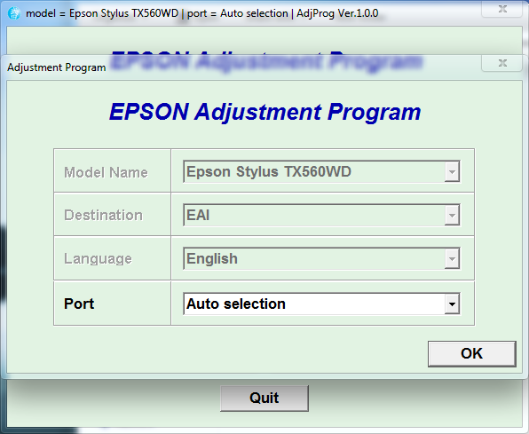 Epson TX560WD Resetter
