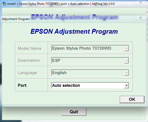 Epson TX720WD Resetter
