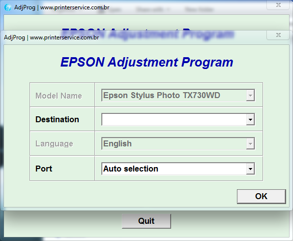 Epson TX730WD Resetter