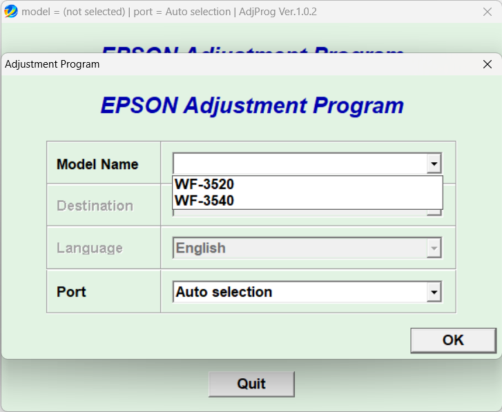 Epson WF-3520 Resetter