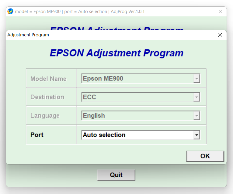 Epson ME Office 900WD Resetter