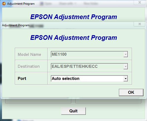 Epson ME1100 Resetter