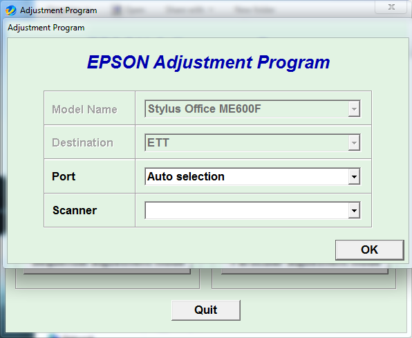 Epson ME600F Resetter
