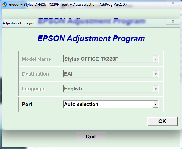 Epson TX320F Resetter