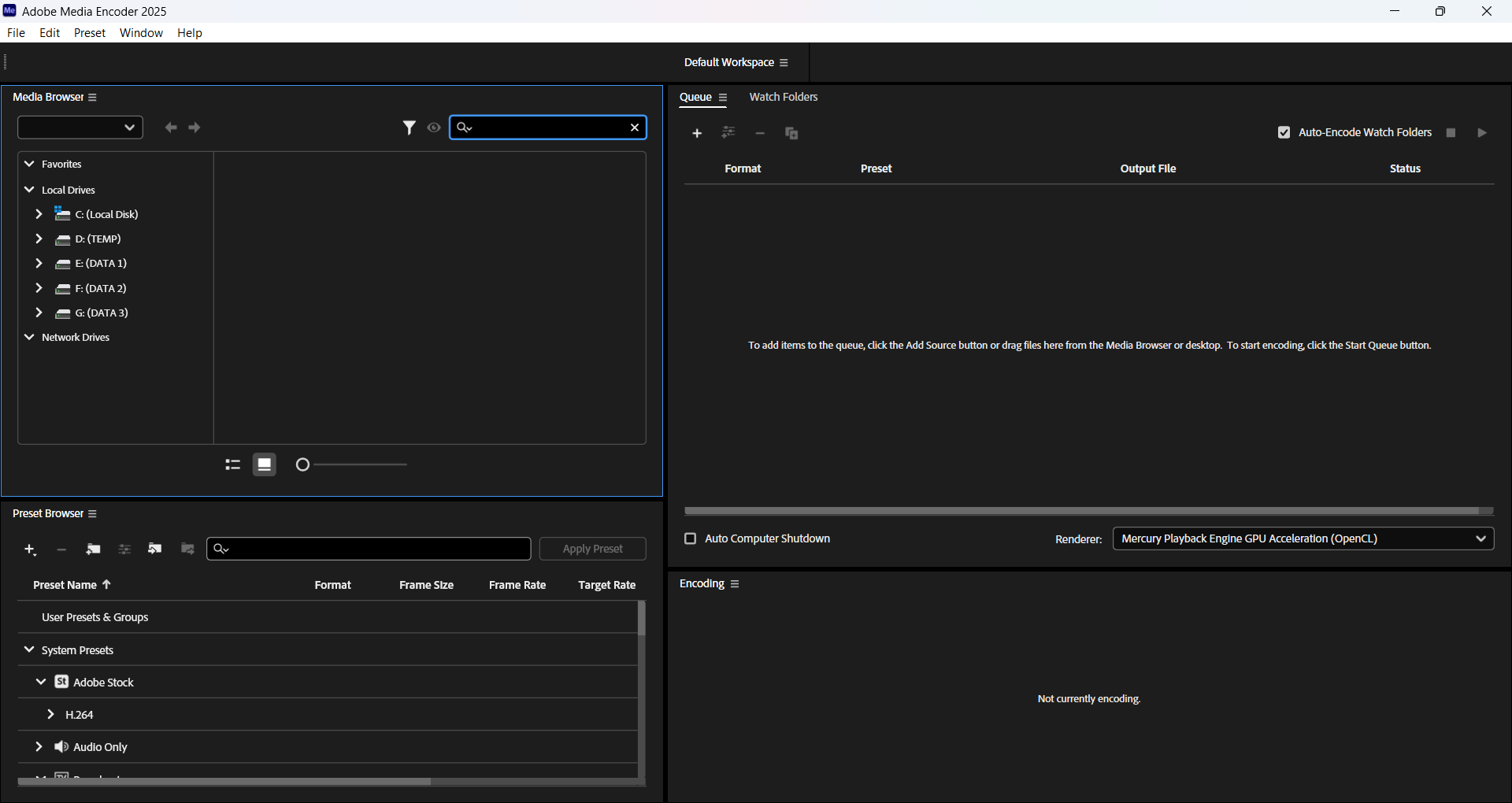 Adobe Media Encoder 2025