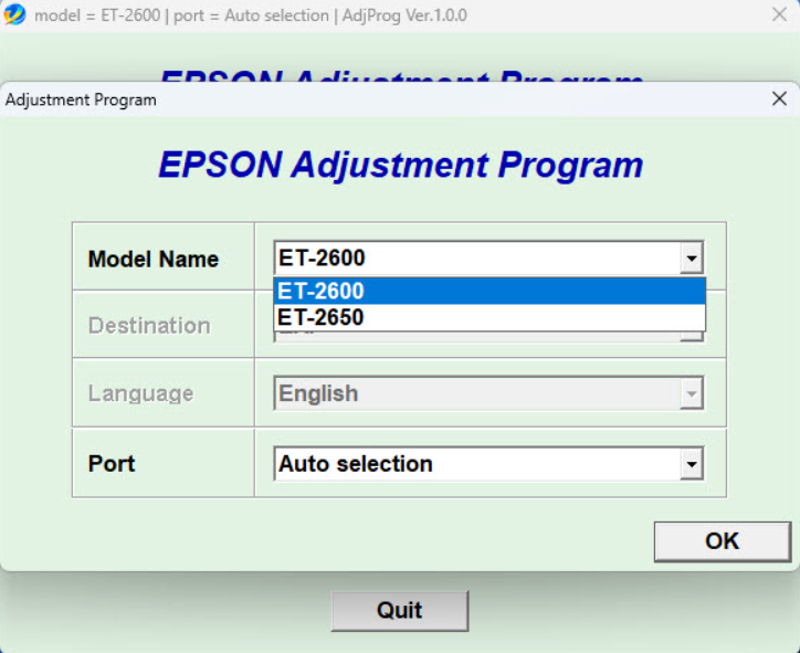 Screenshot – Resetter Epson ET-2650
