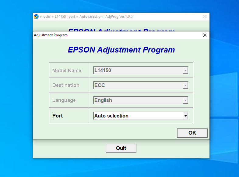 Screenshot – Resetter Epson L14158