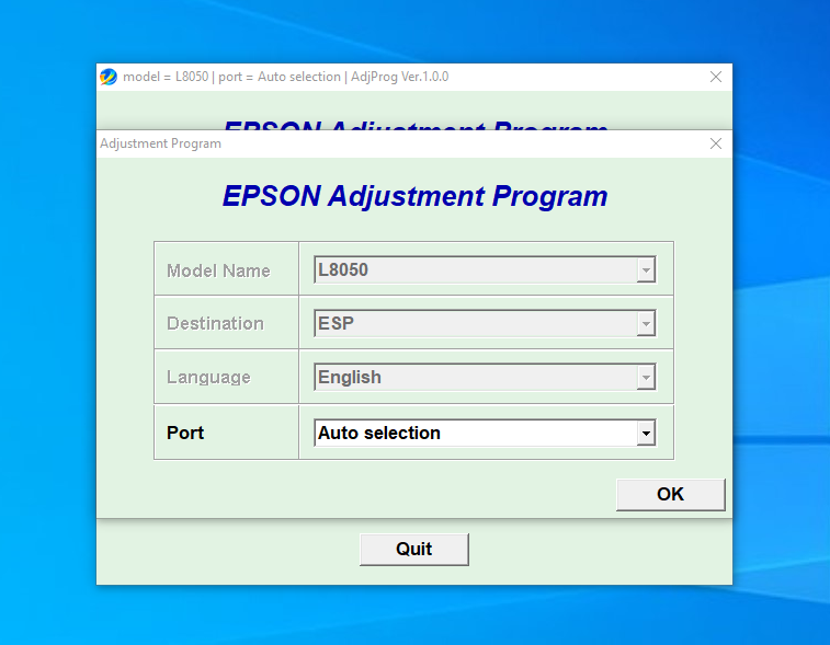 Screenshot – Resetter Epson L18058