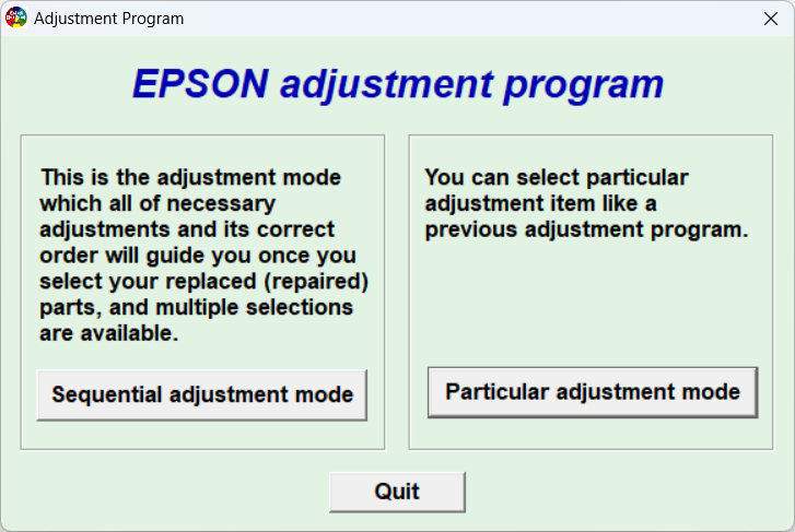 Screenshot – Resetter Epson R1800