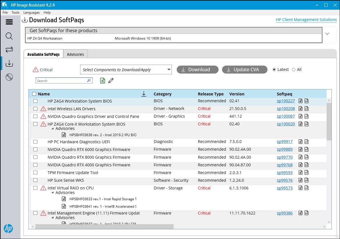 HP Image Assistant (HPIA)