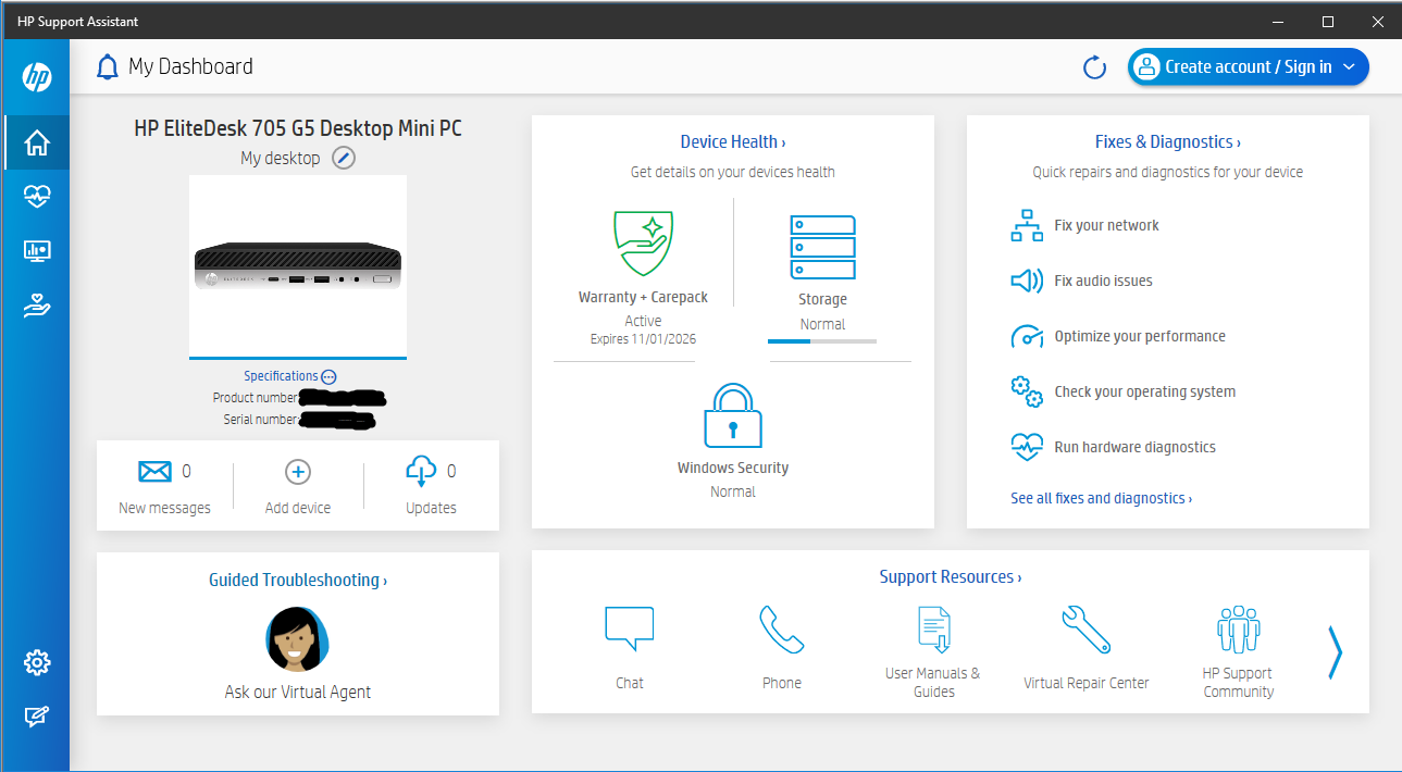 HP Support Assistant