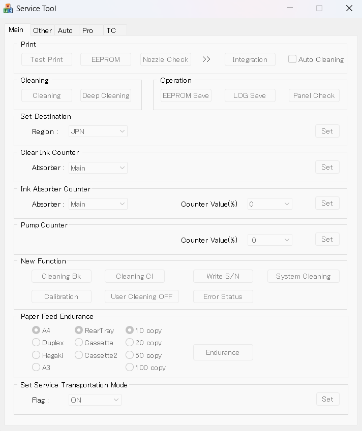 Service Tool Canon All Model